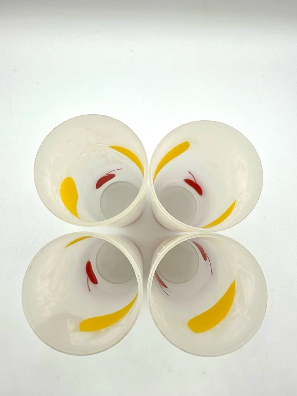 4 Federal Frosted Tom Collin’s, Lemonade Glasses Vintage MCM 50s